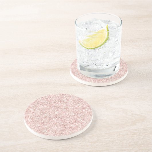 Weiblicher Rosa Glitter-Geburtstag Getränkeuntersetzer (Seite)