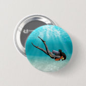 Weiblicher S.C.U.B.A. Taucher Button (Vorne & Hinten)