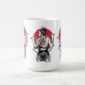 Weiblicher Samurai-Krieger – Dragon Rose Tattoo Ja Kaffeetasse (Mittel)