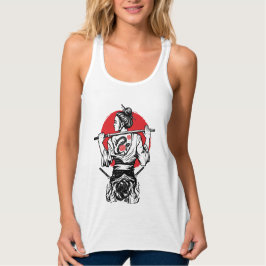 Weiblicher Samurai-Krieger – Dragon Rose Tattoo Ja Tank Top