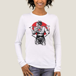 Weiblicher Samurai-Krieger – Dragon Rose Tattoo Ja Tri-Blend Shirt