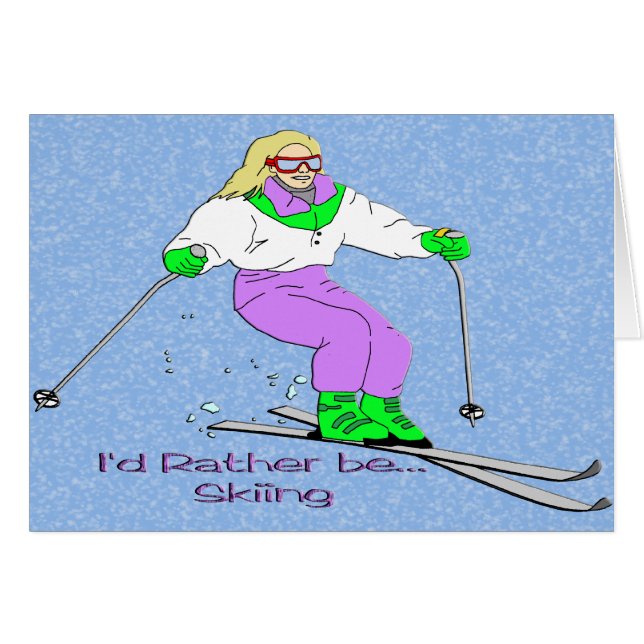 Weiblicher Skifahrer (Vorderseite (Horizontal))