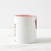 Weiblicher Strichmännchen-Bäcker Zweifarbige Tasse (Mittel)