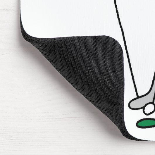 Weiblicher Strichmännchen-Golfspieler Mousepad (Ecke)