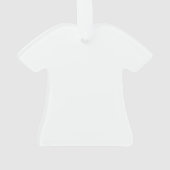 Weiblicher Strichmännchen-Tennis-Spieler Ornament (Rückseite)