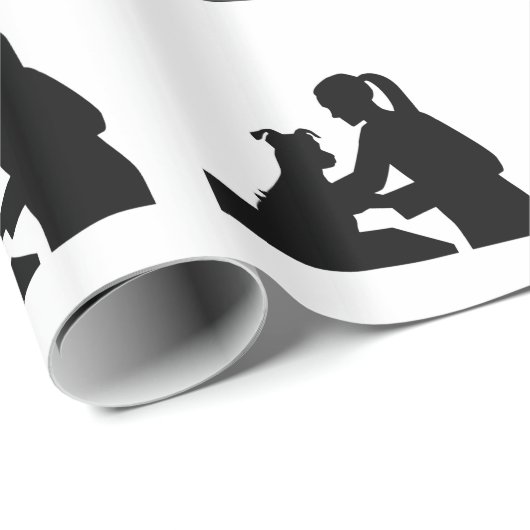 Weiblicher Tierarzt Geschenkpapier (Rolleneckpunkt)