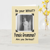 Weiblicher Trauzeuge? Groomsmaid? Karte (Gelbe Blume)