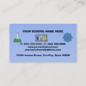 Weiblicher Wissenschaftler in den Visitenkarte (Rückseite)