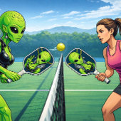 Weibliches Alien-Pickleball-Schläger Pickleball Schläger