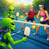 Weibliches Alien-Pickleball-Schläger Pickleball Schläger