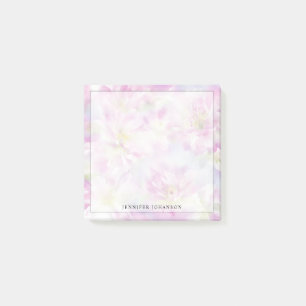 Weibliches Aquarell Rosa Floral Post-it Klebezettel