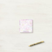 Weibliches Aquarell Rosa Floral Post-it Klebezettel (Auf Schreibtisch)
