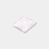 Weibliches Aquarell Rosa Floral Post-it Klebezettel (angewinkelt)