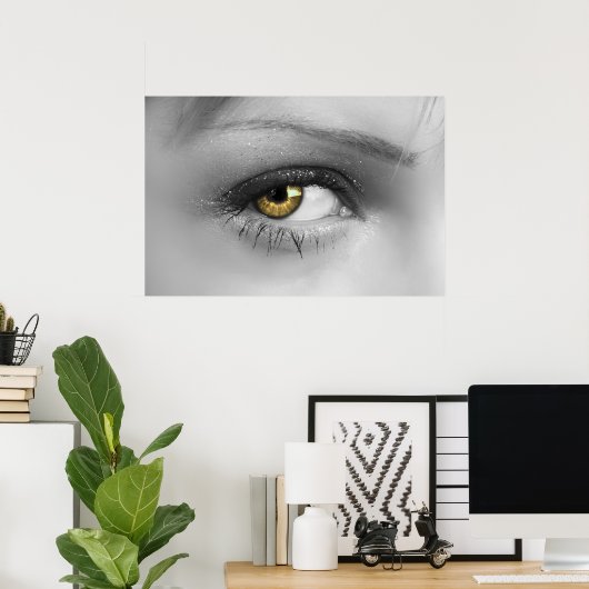 Weibliches Auge Poster (Heimbüro)
