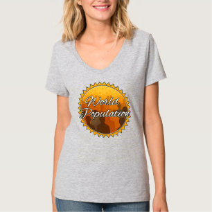 Weibliches Basic V-Ausschnitt T-Shirt