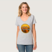Weibliches Basic V-Ausschnitt T-Shirt (Vorderseite Vollansicht)