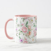 Weibliches Blumenmuster Tasse (Links)