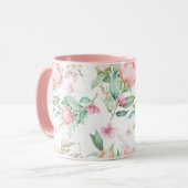 Weibliches Blumenmuster Tasse (Vorderseite Links)