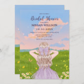 Weibliches Brautparty Einladung (Vorne/Hinten)
