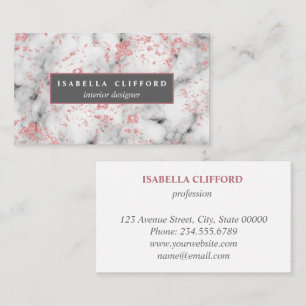 Weibliches funkelndes Rosengold   beruflich Visitenkarte