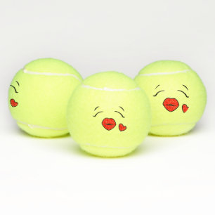 Weibliches Herz Tennisbälle