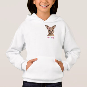 weibliches Känguru: Baby-Tier Pastell-Schleife & B Hoodie