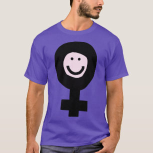Weibliches Lächeln für minimalen Feminismus T-Shirt