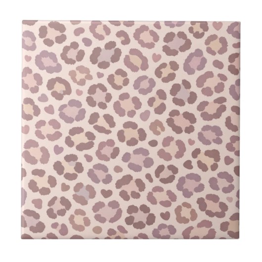 Weibliches Leopardenmuster Fliese (Vorderseite)
