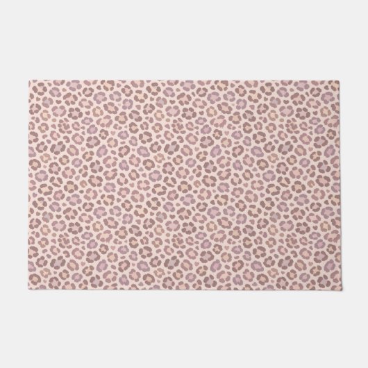 Weibliches Leopardenmuster Fußmatte (Vorderseite)