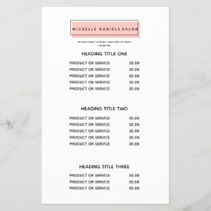 Weibliches Logo Rosa Spa-Preise & Dienstleistu Flyer