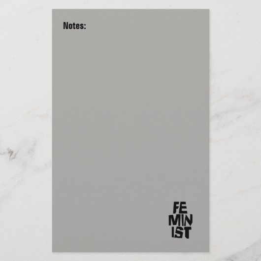 Weibliches Mädchen der feministischen Frauen ich Briefpapier (Vorderseite)