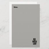 Weibliches Mädchen der feministischen Frauen ich Briefpapier (Vorne/Hinten)