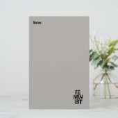 Weibliches Mädchen der feministischen Frauen ich Briefpapier (Stehend Vorderseite)