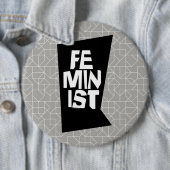 Weibliches Mädchen der feministischen Frauen ich Button (Beispiel)