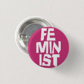 Weibliches Mädchen der feministischen Frauen ich Button (Vorne & Hinten)