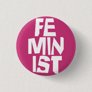 Weibliches Mädchen der feministischen Frauen ich Button