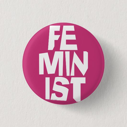 Weibliches Mädchen der feministischen Frauen ich Button (Vorderseite)