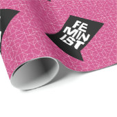 Weibliches Mädchen der feministischen Frauen ich Geschenkpapier (Rolleneckpunkt)