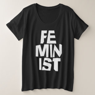 Weibliches Mädchen der feministischen Frauen ich Große Größe T-Shirt