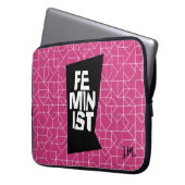 Weibliches Mädchen der feministischen Frauen ich Laptopschutzhülle (Vorderseite Links)