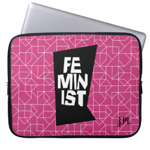 Weibliches Mädchen der feministischen Frauen ich Laptopschutzhülle