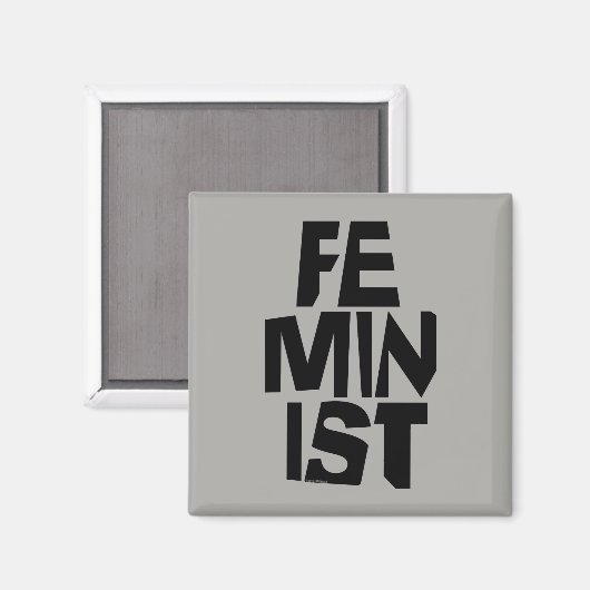 Weibliches Mädchen der feministischen Frauen ich Magnet (Vorderseite/Rückseite)