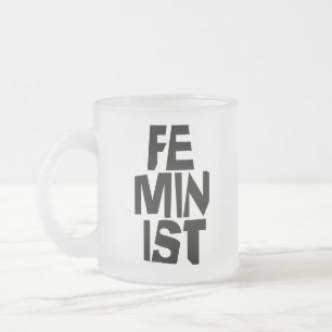 Weibliches Mädchen der feministischen Frauen ich Mattglastasse