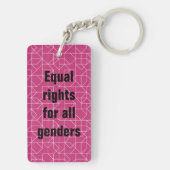 Weibliches Mädchen der feministischen Frauen ich Schlüsselanhänger (Rückseite)