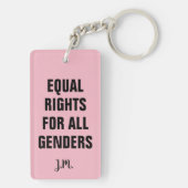 Weibliches Mädchen der feministischen Frauen ich Schlüsselanhänger (Rückseite)
