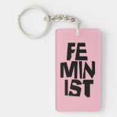 Weibliches Mädchen der feministischen Frauen ich Schlüsselanhänger (Vorderseite)