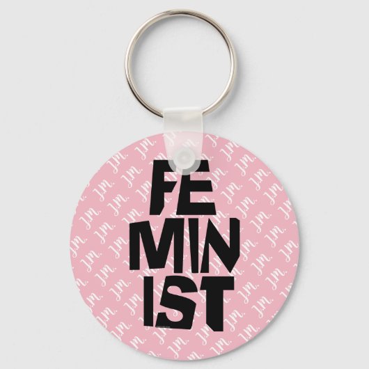 Weibliches Mädchen der feministischen Frauen ich Schlüsselanhänger (Vorderseite)