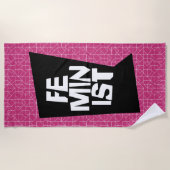 Weibliches Mädchen der feministischen Frauen ich Strandtuch (Vorderseite)