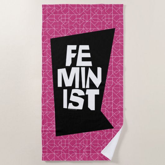 Weibliches Mädchen der feministischen Frauen ich Strandtuch (Vorderseite)