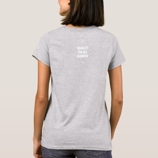 Weibliches Mädchen der feministischen Frauen ich T-Shirt (Rückseite)